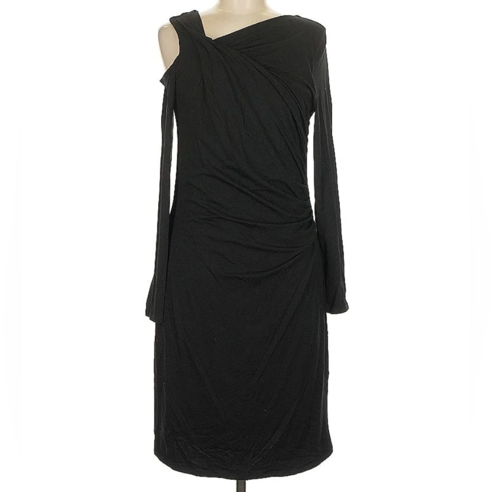 Vince Camuto Black One-Shoulder Dress